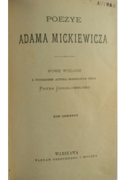 Poezye Adama Mickiewicza Tom 4