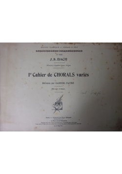 Cahier de Chorals varies