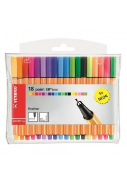 Cienkopis Point Mini 13+5 neon etui STABILO