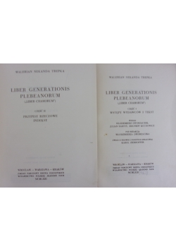 Liber Generationis Plebeanorum, 1, 2