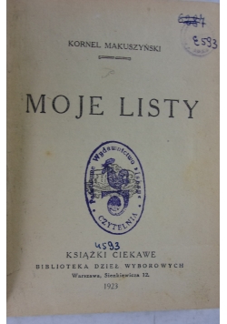 Moje listy, 1923 r.