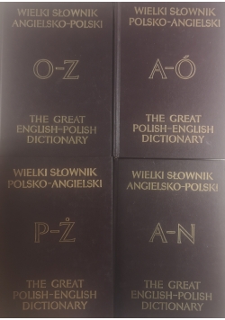 Wielki słownik angielsko-polski A-Ó, Zestaw 4 książek