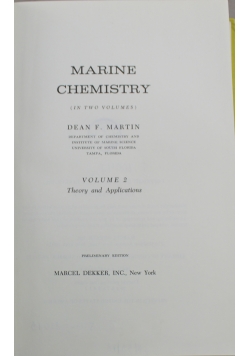 Marine Chemistry volume 2