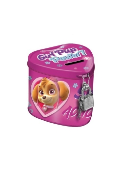 Skarbonka metalowa serce Paw Patrol