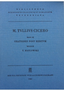 Fasc. 21 Orationes Post Reditum