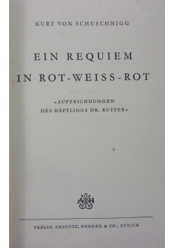 Ein Requiem in rot -weiss-rot ,1946 r.