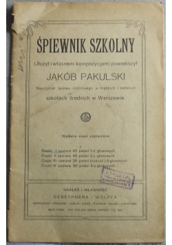 Śpiewnik szkolny 1922 r.