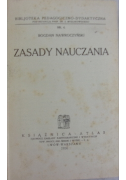 Zasady mauczania, 1930 r.