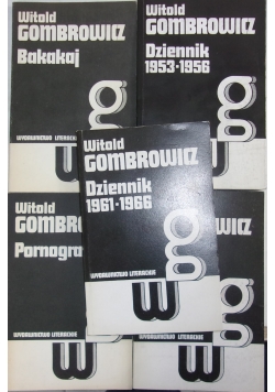 Dzieła Witolda Gombrowicza tom:  I, IV, VII, VIII, IX - zestaw  5 książek