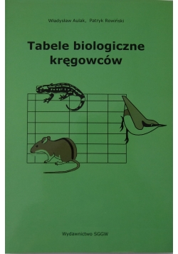 Tabele biologiczne kręgowców