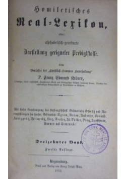 Homiletisches Real Lerifon, 1872 r.