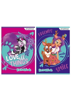 Zeszyt A5 w trzy linie kolorowe 16 kartek Enchantimals 20 sztuk mix