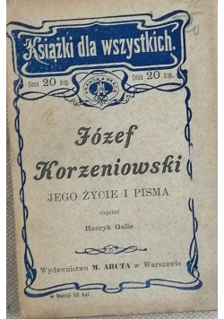 Józef Korzeniowski - jego życie i pisma, 1903 r.