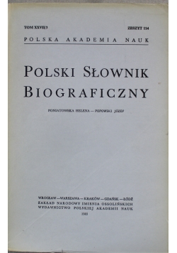 Polski Słownik Biograficzny Zeszyt 114