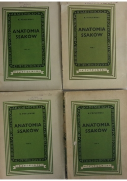 Anatomia ssaków, zestaw 4 tomów, 1948 r.