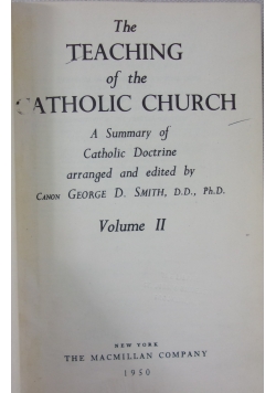 The Teaching of the Catholic Church, Vol. II, 1950 r.