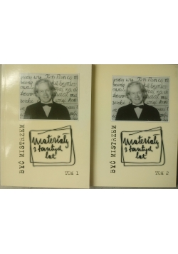 Materiały z tamtych lat, Tom I i II