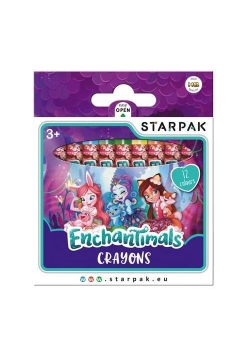 Kredki woskowe 12 kolorów Enchantimals