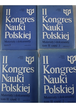 II Kongres Nauki Polskiej Materiały i dokumenty 4 Tomy
