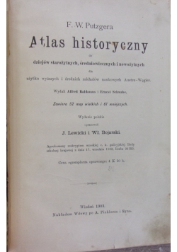 Atlas historyczny, 1903 r.