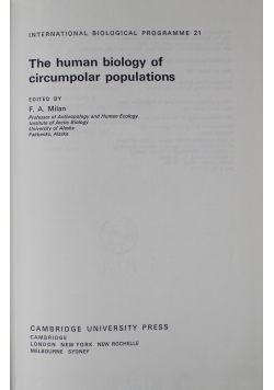 The human biology of circumpolar populations