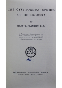 The Cyst Forming Species Of Heterodera