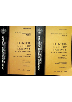 Filozofia dziejów estetyka Wybór tekstów 2 tomy