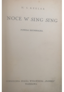 Noce w Sing-Sing,ok.1935r.