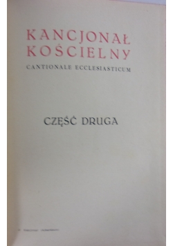 Kancjonał kościelny. Część II