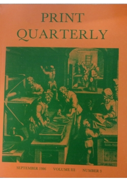 Print Quarterly, volume III number 3