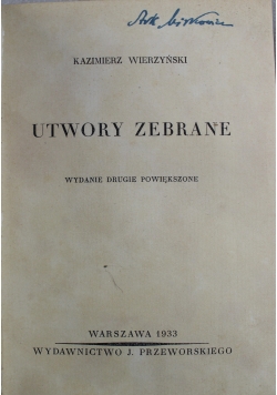 Utwory zebrane 1933 r