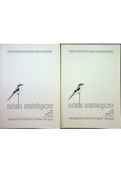 Notatki ornitologiczne 36 2 tomy