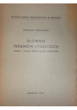 Słownik terminów literackich
