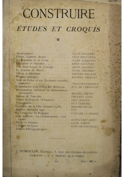 Construire etudes et croquis 1941 r.