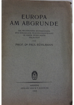 Europa am abgrunde