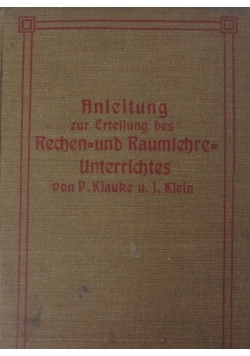 Anleitung, 1905 r.