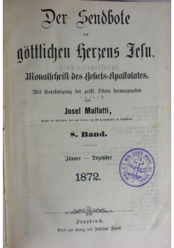 Der Sendbote des gotlichen herzen Jesu, 1872r.