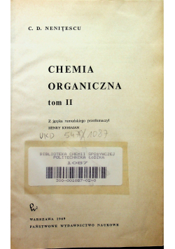 Chemia organiczna Tom II