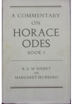 A commentary on horace odes