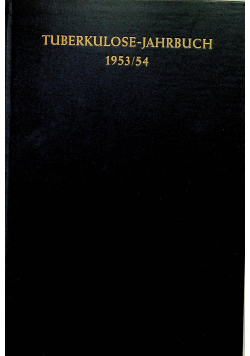 Tuberkulose Jahrbuch 1953 54