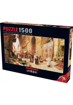 Puzzle 1500 Panorama Sprzedawcy dywanów w Kairze