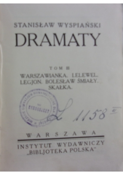 Dramaty, Tom II,1925r