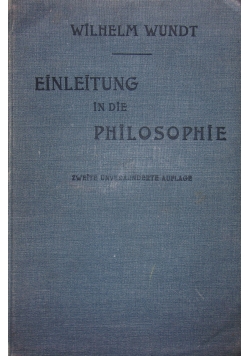 Einleitung in die Philosophie, 1902 r.