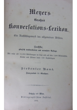 Meyers Konversations Lexikon, 1904r.