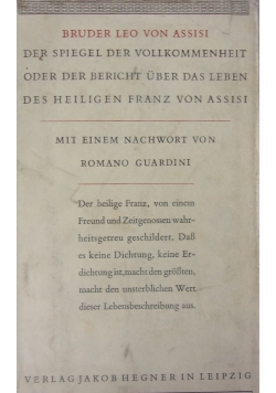 Der Spiegel der Vollkommenheit,1935r.