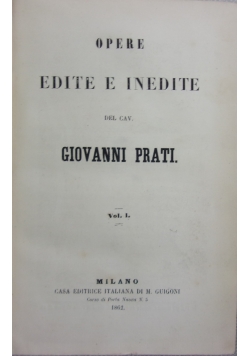 Opere Edite  e inedite, 1862 r.