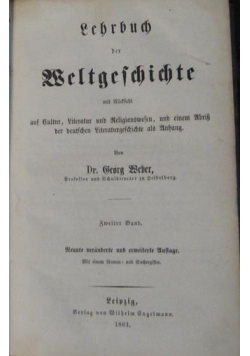 Lehrbuch der Weltgeschichte, 1861 r.