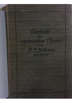 Lehrbuch der organischen Chemie, 1913r.
