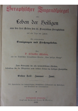 Seraphischer Lugendspiegel, 1889 r.