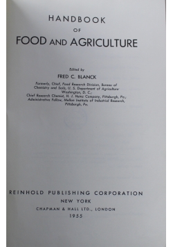 Handbook of Food and Agriculture
